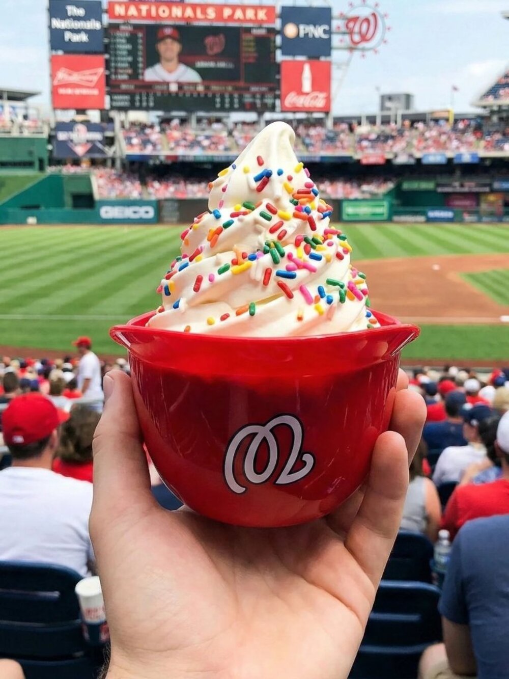 Washington Nationals Mini Baseball Helmet 8oz Ice Cream Sundae Cup